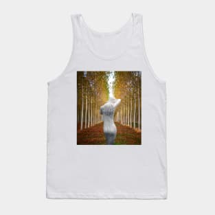 Beautiful Woman, Silver Birch Nymph. Tank Top